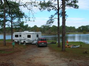 Our Campsite from Land